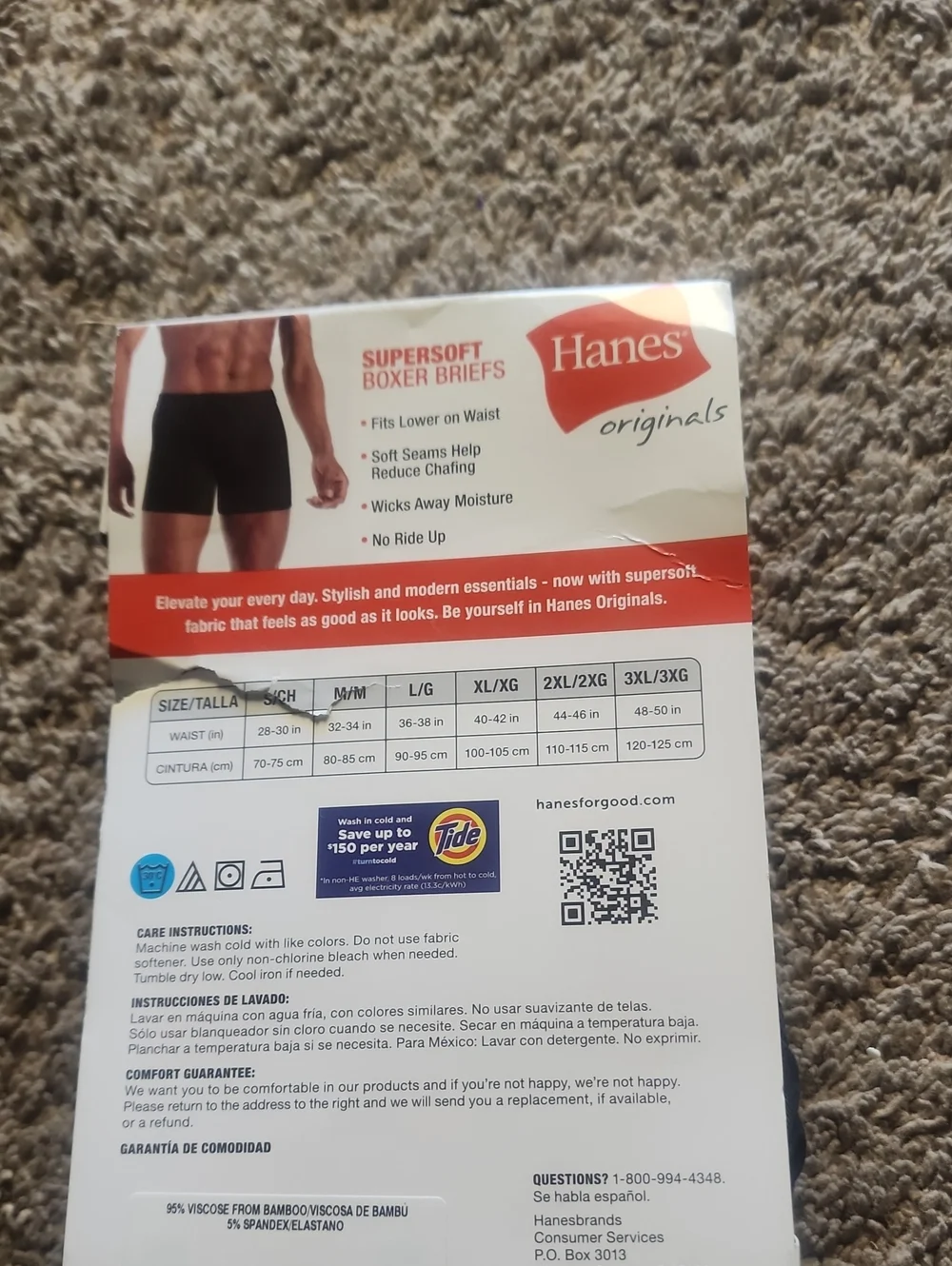 Hanes Men's Black Stretch Boxer Briefs - 3 Pack